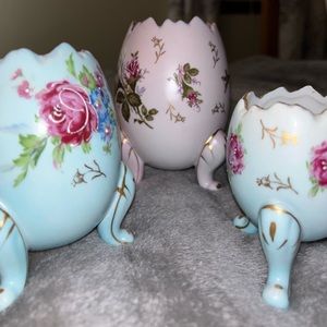 Three Vintage Napco eggs